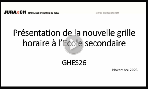 Présentation de la nouvelle grille horaire ES